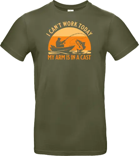 Ich Kann Heute Nicht Arbeiten, Mein Arm Ist Im Gips – Lustiges Angler T-Shirt