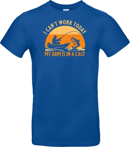 Ich Kann Heute Nicht Arbeiten, Mein Arm Ist Im Gips – Lustiges Angler T-Shirt