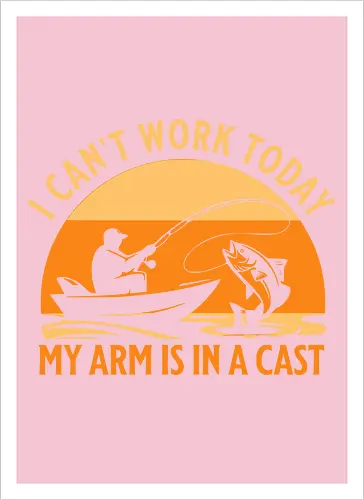 Ich Kann Heute Nicht Arbeiten, Mein Arm Ist Im Gips – Lustiges Angler T-Shirt