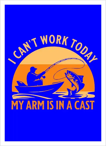 Ich Kann Heute Nicht Arbeiten, Mein Arm Ist Im Gips – Lustiges Angler T-Shirt