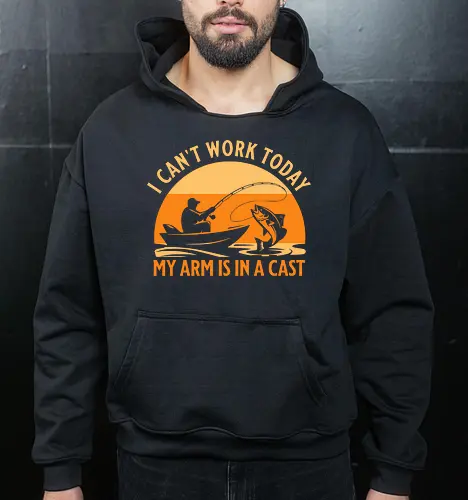 Ich Kann Heute Nicht Arbeiten, Mein Arm Ist Im Gips – Lustiges Angler T-Shirt