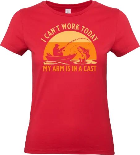 Ich Kann Heute Nicht Arbeiten, Mein Arm Ist Im Gips – Lustiges Angler T-Shirt - Angeln, Angler Shirt, lustiges Angler T-Shirt, Angeln Geschenk, Fischer Geschenk, Angel Humor, lustiger Spruch, Angel Spruch, Sportfischen, Hobbyangler, Angelurlaub, Bootsangeln, Seeangeln, Flussangeln, Barschangeln, Hechtangeln, Forellenangeln, Angelzubehör, Angelrute, Angelrolle, Fischfang, Fischer Kleidung, Outdoor Shirt, Naturfreund, Freizeitangler, Angel Fan, Angelmotiv, Vintage Angeln, Retro Angeln, Sonnenuntergang Design, Papa Angler, Opa Angler, Geschenk für Angler, Geburtstag Angler, Vatertag Geschenk, Weihnachtsgeschenk Angler, Angler Leben, Angel Leidenschaft, Petrijünger, Fischerei, Angelboot, Angeltrip, Angler Humor, Arbeit Witz, lustiges Geschenk, Angel Outfit, Männer T-Shirt, Fischer Motiv, Angeln macht glücklich. - Standard T-Shirt (Women)