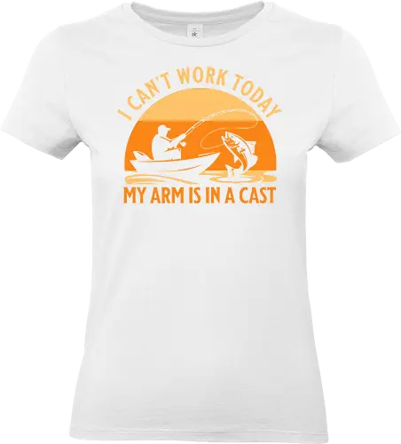 Ich Kann Heute Nicht Arbeiten, Mein Arm Ist Im Gips – Lustiges Angler T-Shirt - Angeln, Angler Shirt, lustiges Angler T-Shirt, Angeln Geschenk, Fischer Geschenk, Angel Humor, lustiger Spruch, Angel Spruch, Sportfischen, Hobbyangler, Angelurlaub, Bootsangeln, Seeangeln, Flussangeln, Barschangeln, Hechtangeln, Forellenangeln, Angelzubehör, Angelrute, Angelrolle, Fischfang, Fischer Kleidung, Outdoor Shirt, Naturfreund, Freizeitangler, Angel Fan, Angelmotiv, Vintage Angeln, Retro Angeln, Sonnenuntergang Design, Papa Angler, Opa Angler, Geschenk für Angler, Geburtstag Angler, Vatertag Geschenk, Weihnachtsgeschenk Angler, Angler Leben, Angel Leidenschaft, Petrijünger, Fischerei, Angelboot, Angeltrip, Angler Humor, Arbeit Witz, lustiges Geschenk, Angel Outfit, Männer T-Shirt, Fischer Motiv, Angeln macht glücklich. - Standard T-Shirt (Women)