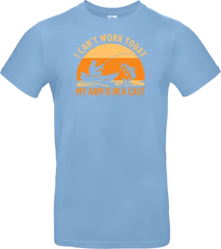 Ich Kann Heute Nicht Arbeiten, Mein Arm Ist Im Gips – Lustiges Angler T-Shirt