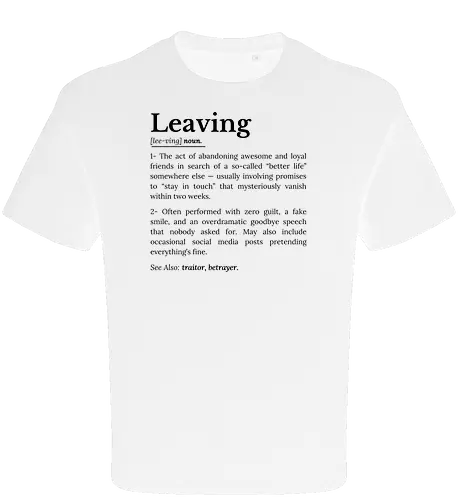 Leaving Definition Lustiger Büro Humor Feierabend