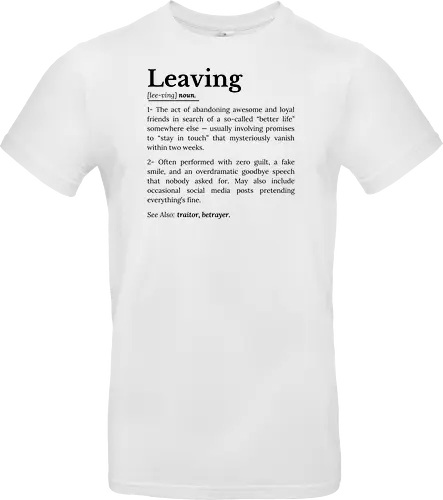 Leaving Definition Lustiger Büro Humor Feierabend