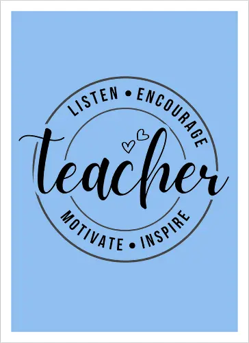 Teacher Listen Encourage Inspire Lustiges Lehrer