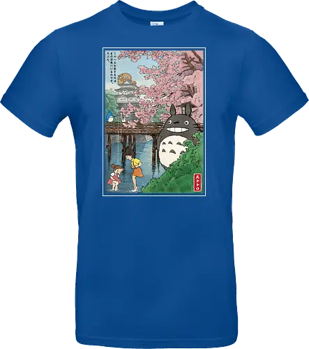 Castles and cherry blossoms with my neighbor - anime, manga, japan, japanese art, my neighbor, otaku, miyazaki - Standard T-Shirt