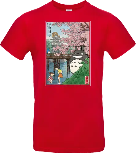 Castles and cherry blossoms with my neighbor - anime, manga, japan, japanese art, my neighbor, otaku, miyazaki - Standard T-Shirt