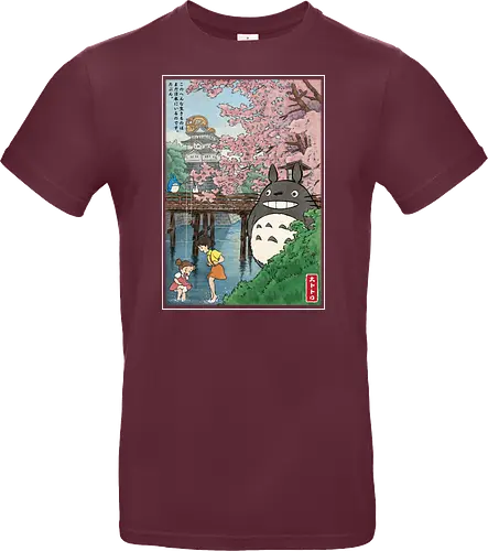 Castles and cherry blossoms with my neighbor - anime, manga, japan, japanese art, my neighbor, otaku, miyazaki - Standard T-Shirt