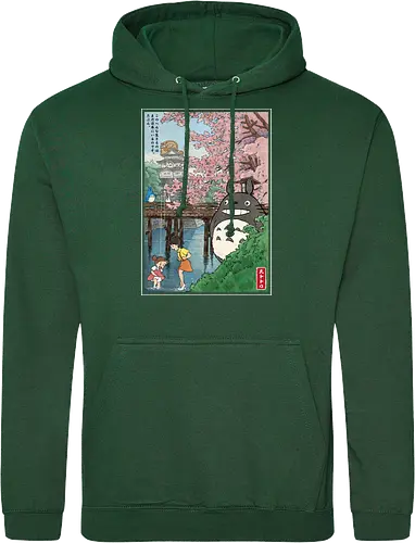 Castles and cherry blossoms with my neighbor - anime, manga, japan, japanese art, my neighbor, otaku, miyazaki - Standard Hoodie