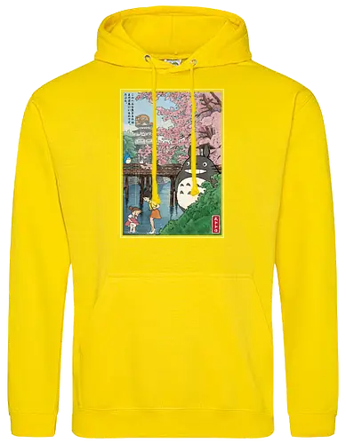 Castles and cherry blossoms with my neighbor - anime, manga, japan, japanese art, my neighbor, otaku, miyazaki - Standard Hoodie