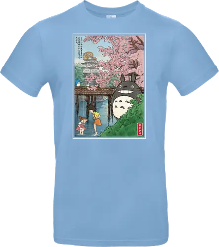 Castles and cherry blossoms with my neighbor - anime, manga, japan, japanese art, my neighbor, otaku, miyazaki - Standard T-Shirt