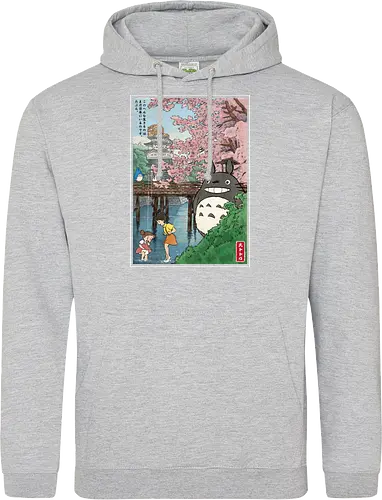Castles and cherry blossoms with my neighbor - anime, manga, japan, japanese art, my neighbor, otaku, miyazaki - Standard Hoodie