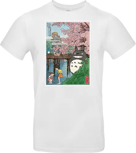 Castles and cherry blossoms with my neighbor - anime, manga, japan, japanese art, my neighbor, otaku, miyazaki - Standard T-Shirt