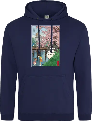 Castles and cherry blossoms with my neighbor - anime, manga, japan, japanese art, my neighbor, otaku, miyazaki - Standard Hoodie