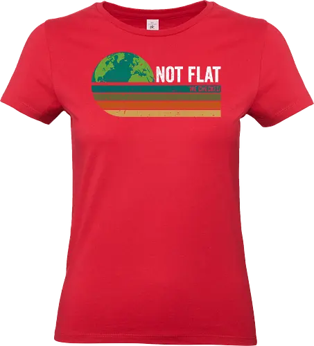 Not flat we checked vintage - retro, vintage, earth, galaxy, space, funny, planets - Standard T-Shirt (Women)