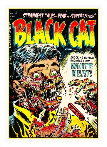 Schmelzendes Gesicht Horror Vintage 1950er Comic Golden Age Retro
