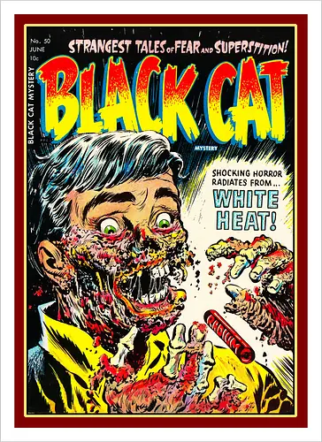 Schmelzendes Gesicht Horror Vintage 1950er Comic Golden Age Retro