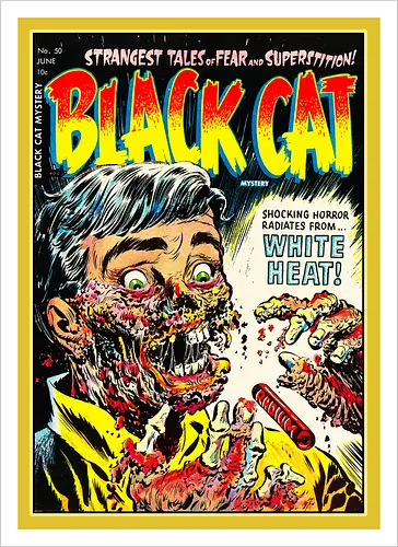 Schmelzendes Gesicht Horror Vintage 1950er Comic Golden Age Retro