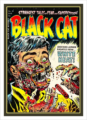 Schmelzendes Gesicht Horror Vintage 1950er Comic Golden Age Retro
