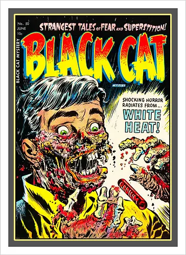 Schmelzendes Gesicht Horror Vintage 1950er Comic Golden Age Retro