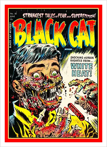 Schmelzendes Gesicht Horror Vintage 1950er Comic Golden Age Retro