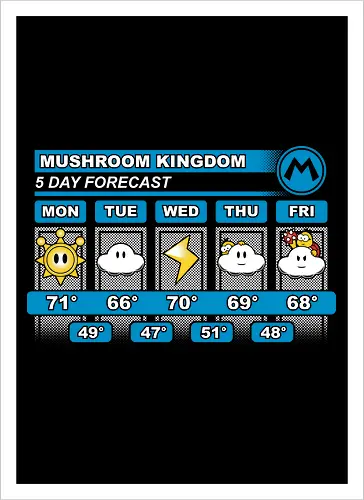 Lustiger Videospiel Wettervorhersage Retro Gaming Humor Geek