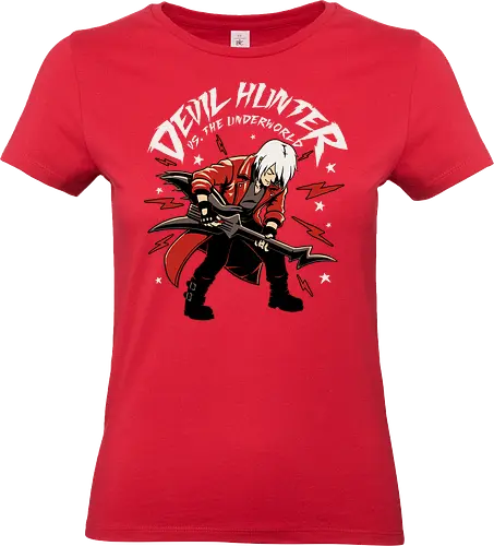 Devil Hunter Music Guitar - Music, Musical Instrument, Musical, Musician, Guitar, Comic, Video Games, Video Game, Hack And Slash, Nerd, Geek, Fantasy, Adventure, Devil, Demon, Demon Hunter, Games, Game, Rpg - Standard T-Shirt (Women)