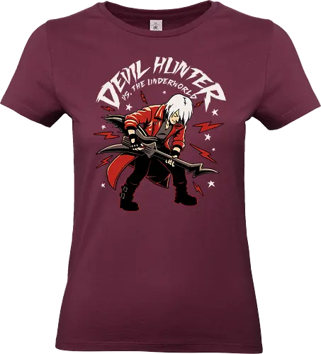 Devil Hunter Music Guitar - Music, Musical Instrument, Musical, Musician, Guitar, Comic, Video Games, Video Game, Hack And Slash, Nerd, Geek, Fantasy, Adventure, Devil, Demon, Demon Hunter, Games, Game, Rpg - Standard T-Shirt (Women)
