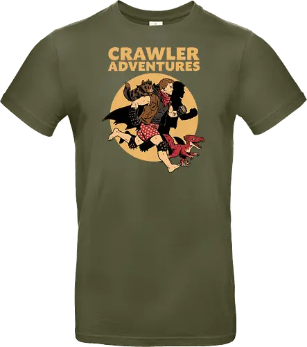 Dungeon Crawler Comic Cover - nerd, geek, book, books, bookworm, post-apocalypse, RPG, role-playing game, tabletop, isekai, fantasy, adventure, crawler, game, video game, video games, games, cat, pet, Poster, persian cat, dinosaur, velociraptor, raptor, fun, funny, comic book, mashup. comic book cover, cover, Donut, Science Fantasy, Science Fiction, Scifi - Standard T-Shirt
