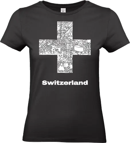 Flag of Switzerland - Switzerland, Flag - Standard T-Shirt (Women)