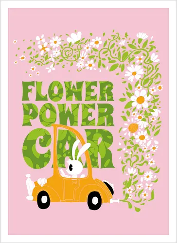 Flower power car