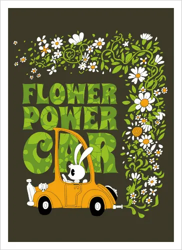 Flower power car