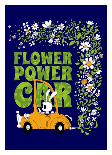 Flower power car