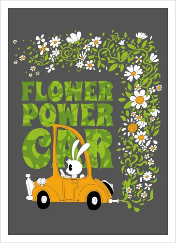 Flower power car