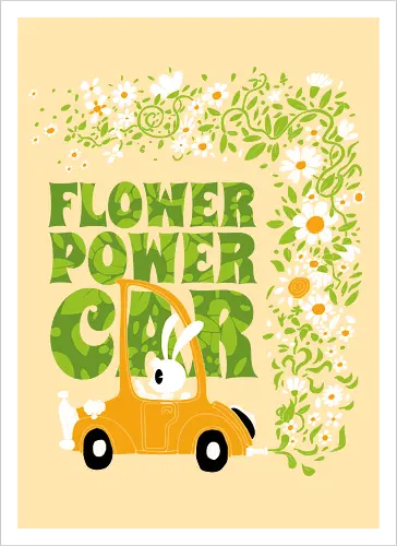 Flower power car