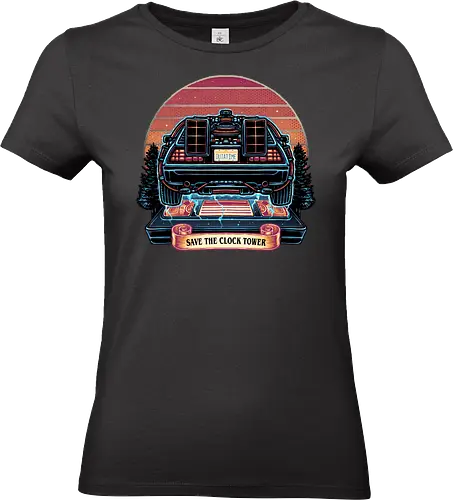 Time Travel Sunset - Movie, film, classic movie, time travel, family, sci-fi, comedy, future, sunset - Standard T-Shirt (Women)