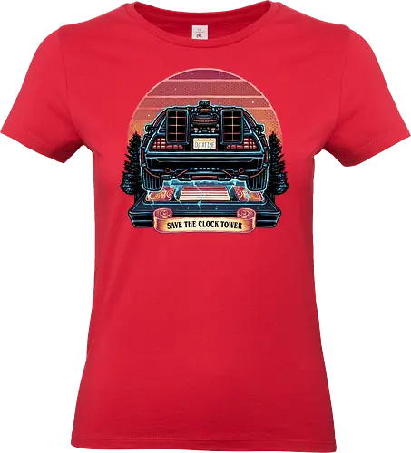 Time Travel Sunset - Movie, film, classic movie, time travel, family, sci-fi, comedy, future, sunset - Standard T-Shirt (Women)