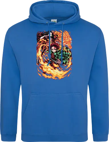 Infernal Sibling Flame - DemonSlayer, KimetsuNoYaiba, DemonSlayerAnime, Anime, AnimeArt, AnimeEdit, AnimeFan, Tanjiro, TanjiroKamado, KamadoTanjiro, HinokamiKagura, SunBreathing, TanjiroEdit, Nezuko, NezukoKamado, KamadoNezuko, NezukoEdit, DemonNezuko, TanjiroAndNezuko, KamadoSiblings, SiblingBond, BrotherAndSister - Standard Hoodie