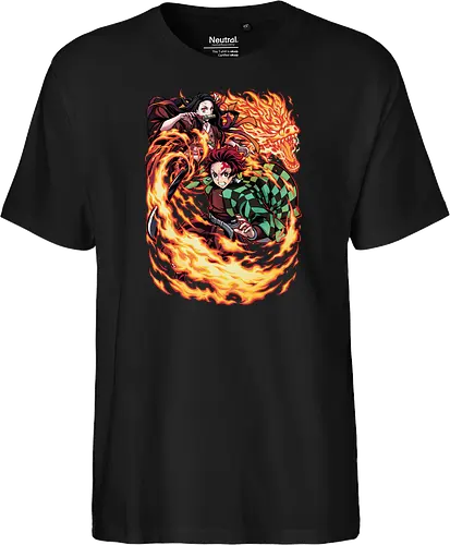 Infernal Sibling Flame - DemonSlayer, KimetsuNoYaiba, DemonSlayerAnime, Anime, AnimeArt, AnimeEdit, AnimeFan, Tanjiro, TanjiroKamado, KamadoTanjiro, HinokamiKagura, SunBreathing, TanjiroEdit, Nezuko, NezukoKamado, KamadoNezuko, NezukoEdit, DemonNezuko, TanjiroAndNezuko, KamadoSiblings, SiblingBond, BrotherAndSister - Fairtrade T-Shirt