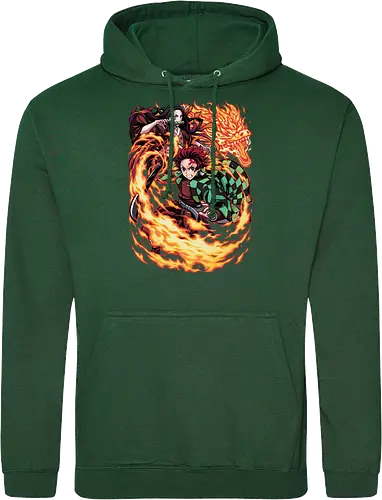 Infernal Sibling Flame - DemonSlayer, KimetsuNoYaiba, DemonSlayerAnime, Anime, AnimeArt, AnimeEdit, AnimeFan, Tanjiro, TanjiroKamado, KamadoTanjiro, HinokamiKagura, SunBreathing, TanjiroEdit, Nezuko, NezukoKamado, KamadoNezuko, NezukoEdit, DemonNezuko, TanjiroAndNezuko, KamadoSiblings, SiblingBond, BrotherAndSister - Standard Hoodie