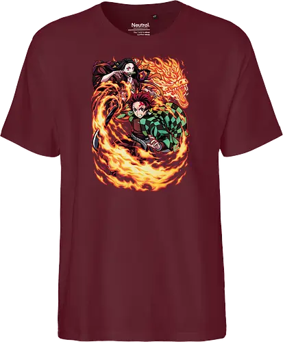 Infernal Sibling Flame - DemonSlayer, KimetsuNoYaiba, DemonSlayerAnime, Anime, AnimeArt, AnimeEdit, AnimeFan, Tanjiro, TanjiroKamado, KamadoTanjiro, HinokamiKagura, SunBreathing, TanjiroEdit, Nezuko, NezukoKamado, KamadoNezuko, NezukoEdit, DemonNezuko, TanjiroAndNezuko, KamadoSiblings, SiblingBond, BrotherAndSister - Fairtrade T-Shirt
