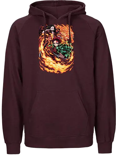 Infernal Sibling Flame - DemonSlayer, KimetsuNoYaiba, DemonSlayerAnime, Anime, AnimeArt, AnimeEdit, AnimeFan, Tanjiro, TanjiroKamado, KamadoTanjiro, HinokamiKagura, SunBreathing, TanjiroEdit, Nezuko, NezukoKamado, KamadoNezuko, NezukoEdit, DemonNezuko, TanjiroAndNezuko, KamadoSiblings, SiblingBond, BrotherAndSister - Fairtrade Hoodie