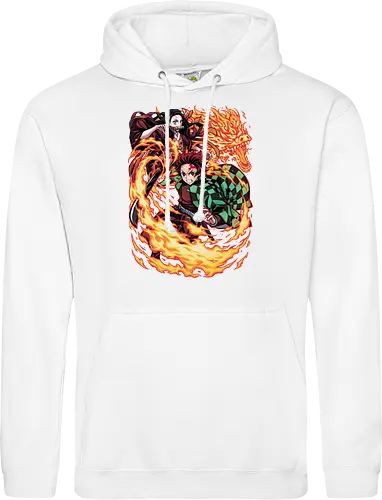 Infernal Sibling Flame - DemonSlayer, KimetsuNoYaiba, DemonSlayerAnime, Anime, AnimeArt, AnimeEdit, AnimeFan, Tanjiro, TanjiroKamado, KamadoTanjiro, HinokamiKagura, SunBreathing, TanjiroEdit, Nezuko, NezukoKamado, KamadoNezuko, NezukoEdit, DemonNezuko, TanjiroAndNezuko, KamadoSiblings, SiblingBond, BrotherAndSister - Standard Hoodie