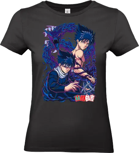 Black Fire Wielder - Manga, Otaku, YYH, Spirit Detective, Yusuke Urameshi, Hiei, Kuwabara Kazuma, Reiken, Spirit Energy, Dark Tournament, Genkai, Yukina, Team Urameshi, Ghost Fighter, Yu Yu Hakusho Edit, Dragon of the Darkness Flame, Dragon Flame, Yu Yu Hakusho, Kurama, Anime, Anime Art, Anime Merch, Anime Shirt - Standard T-Shirt (Women)