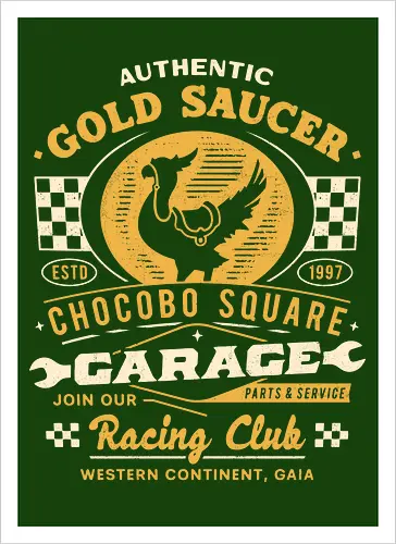 Gold Saucer Garage Vintage