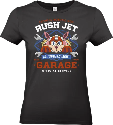 Dr Thomas Light Garage  - Gaming, megaman, dead rising, robot, tron bonne, dr wily, servbot, video game, gaming, gamer, survival horror, garage, Horror, biohazard, arcade, dr thomas light, rush, dr thomas light and rush - Standard T-Shirt (Women)