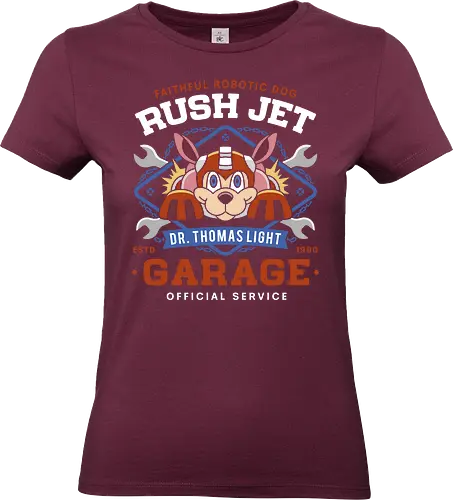 Dr Thomas Light Garage  - Gaming, megaman, dead rising, robot, tron bonne, dr wily, servbot, video game, gaming, gamer, survival horror, garage, Horror, biohazard, arcade, dr thomas light, rush, dr thomas light and rush - Standard T-Shirt (Women)