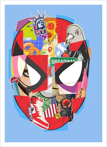 Urban Web Hero - NYC Pop Art Collage